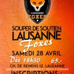 Affiche Souper de Soutien Lausanne Foxes 2018