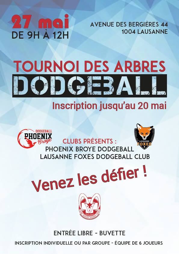 Lausanne Foxes Dodgeball Tournoi des Arbres 20 mai