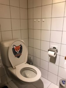Lausanne Foxes Dodgeball Stickers toilettes