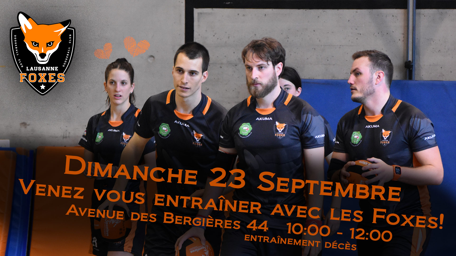 Lausanne Foxes dodgeball entrainement ouvert 23 septembre 2018