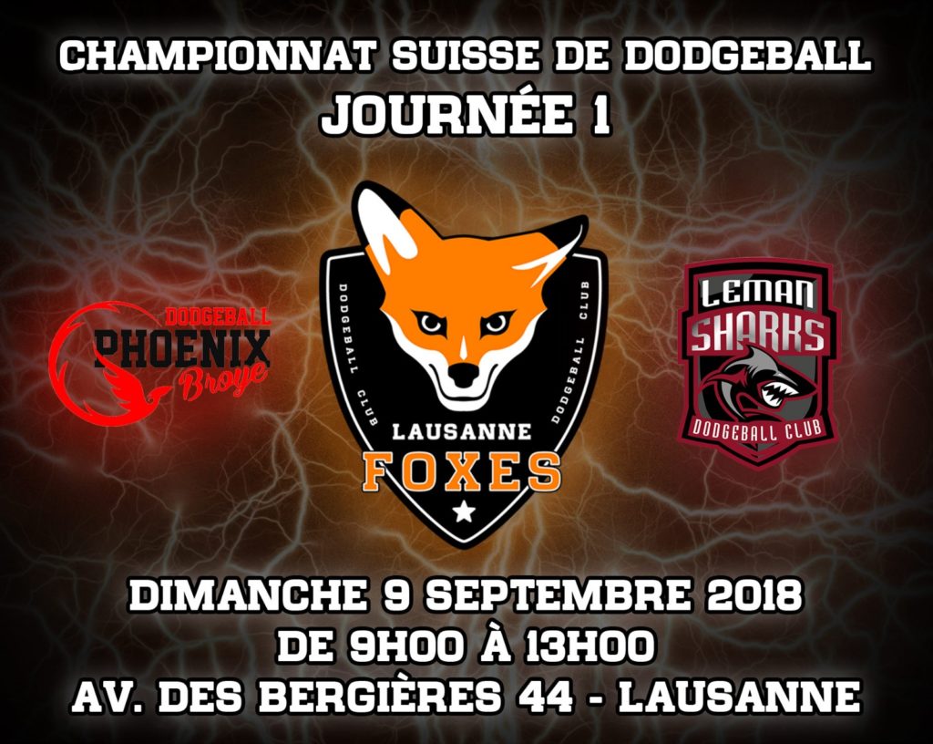 Lausanne Foxes Dodgeball journée de championnat 1