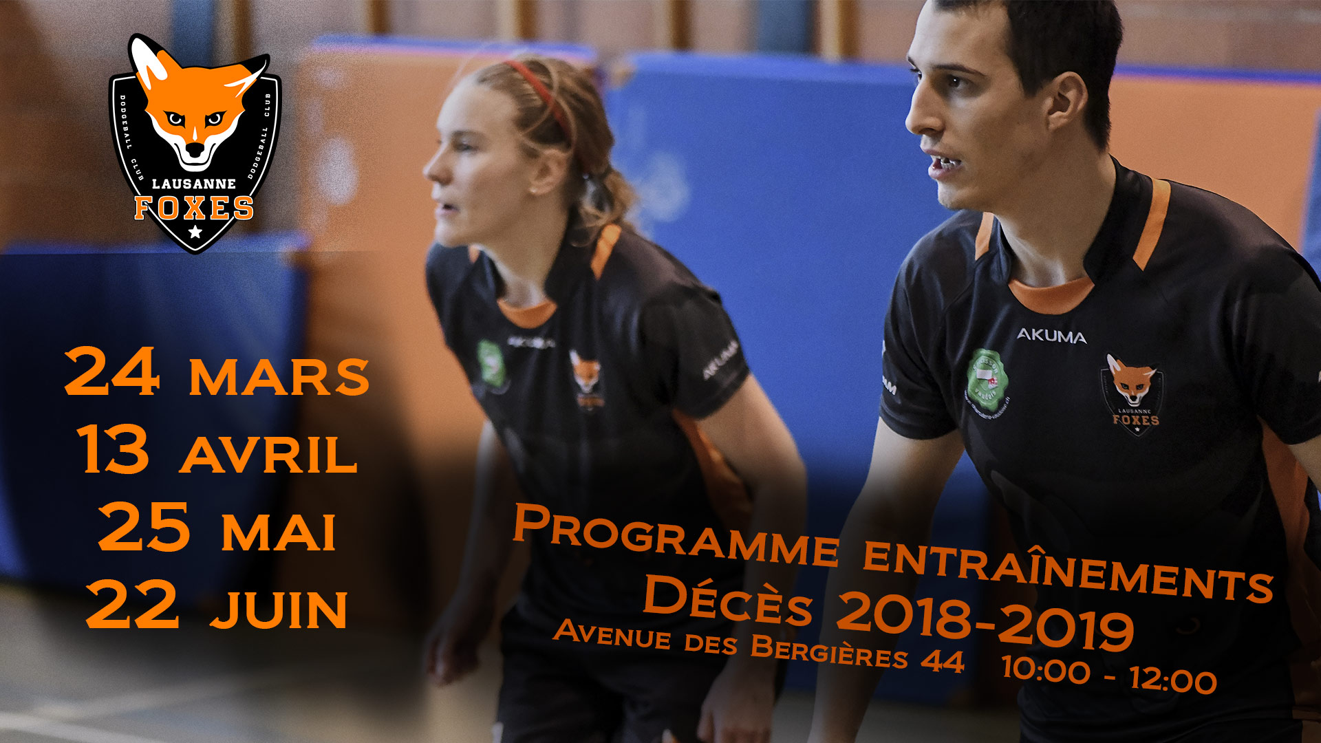 Entraînements ouverts début 2019 Lausanne Foxes dodgeball