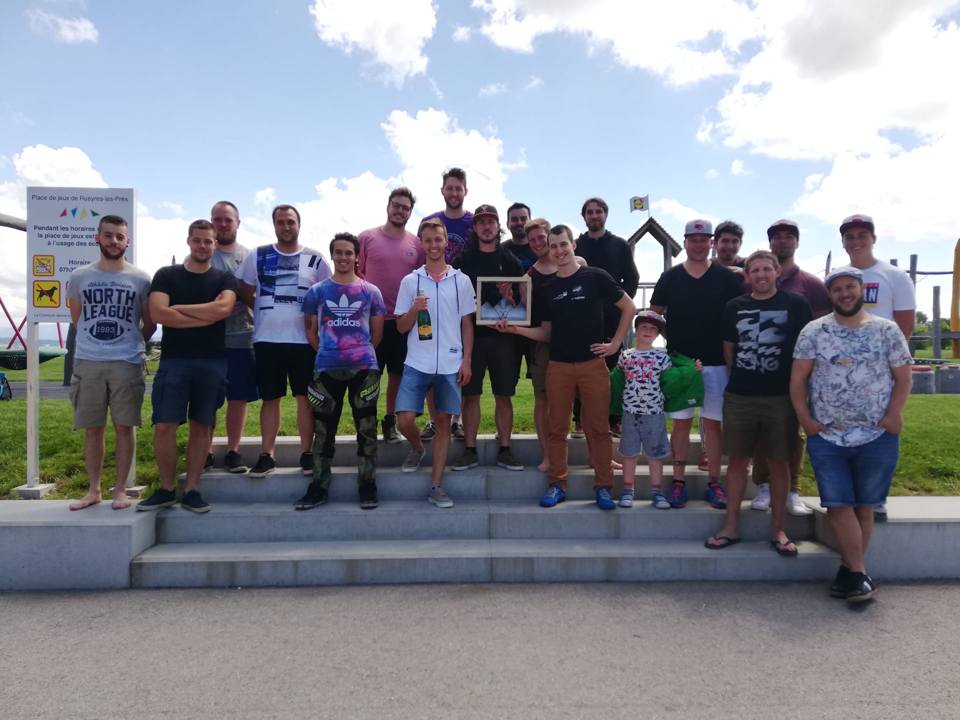 Podium homme championnat suisse dodgeball 2018 2019