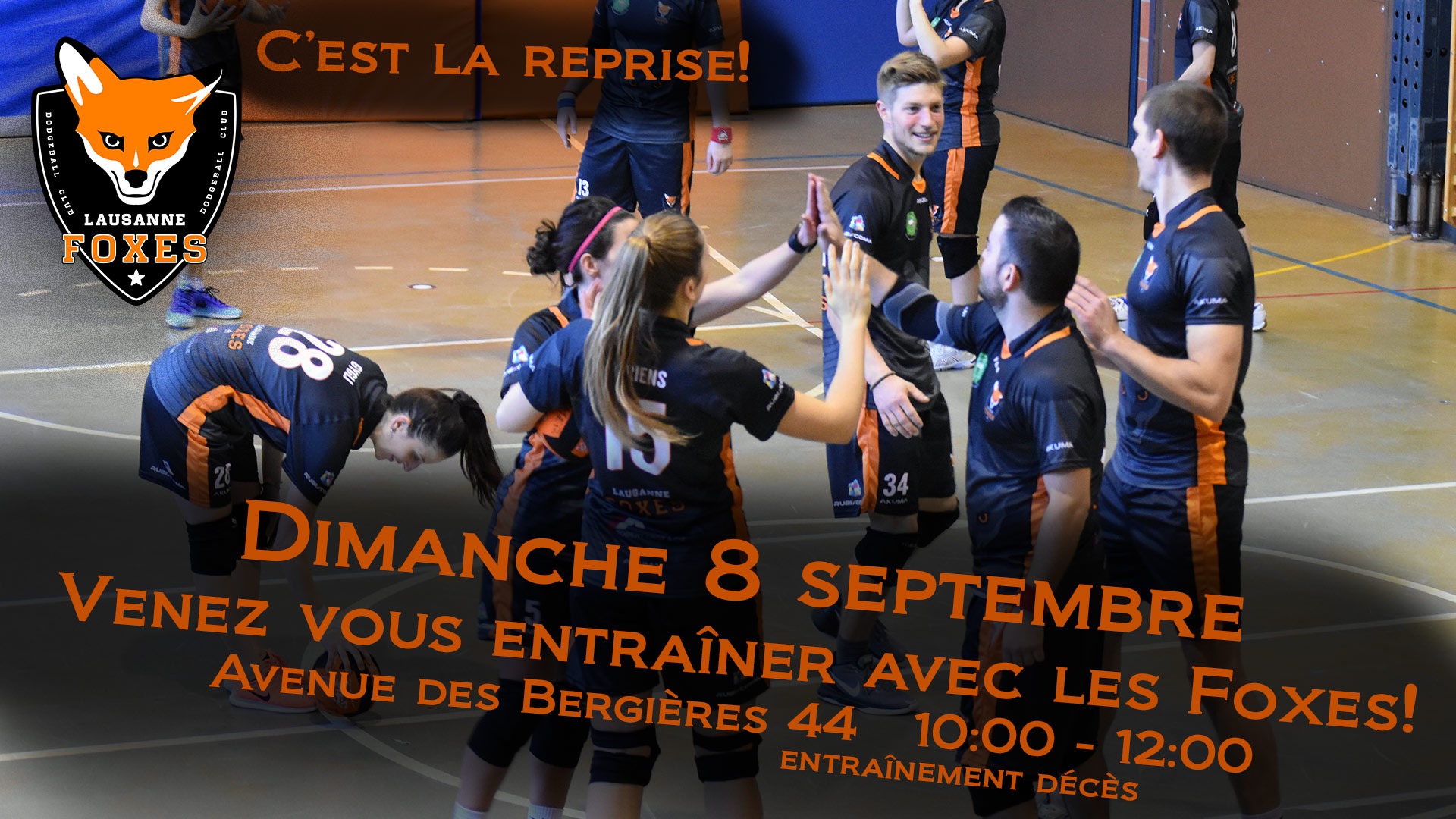 Entrainement ouvert Lausanne Foxes Dodgeball 8 septembre 2019
