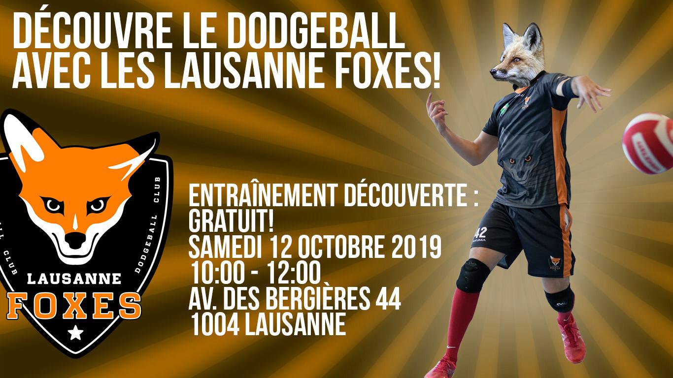 Entrainement ouvert Lausanne Foxes Dodgeball 12 octobre 2019
